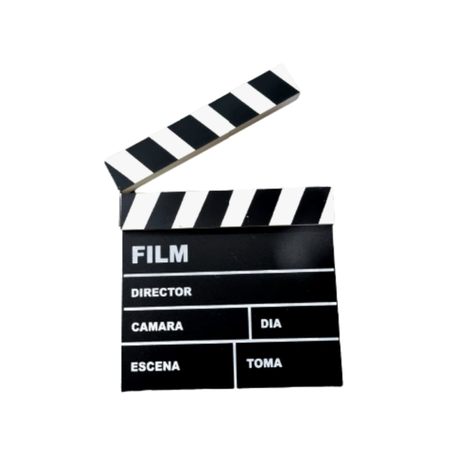  Claqueta Director de cine de madera accesorio acción cámara  fotografía de estudio profesional de vídeo slateboard-black : Electrónica